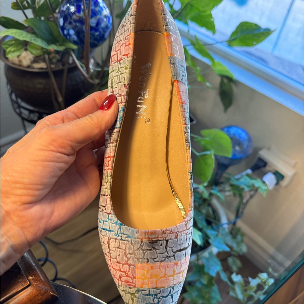 Multicolor Patchwork Women's Heels - image 10